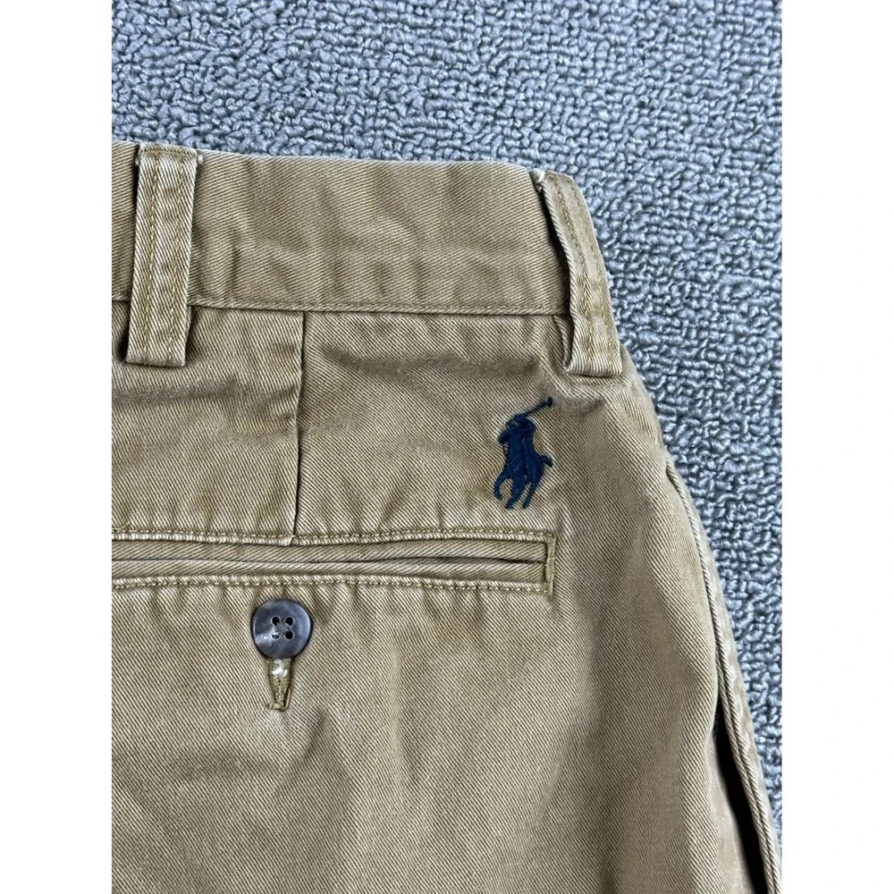 Vintage Polo Ralph Lauren Ethan Pants Men 36x30‎ Tan Pleated Chino 100% Cotton